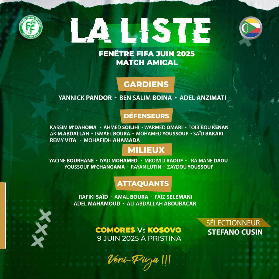 Football, fenêtre FIFA : Trois nouveaux joueurs sur la liste de Cusin