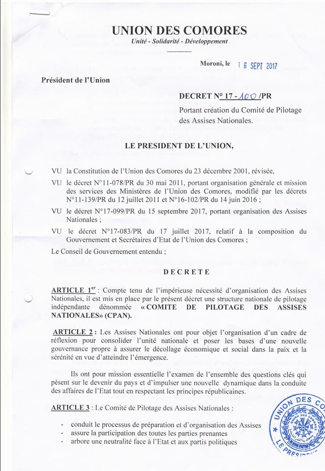 image Assises nationales sur les 42 ans d’indépendance / Les contours se dessinent