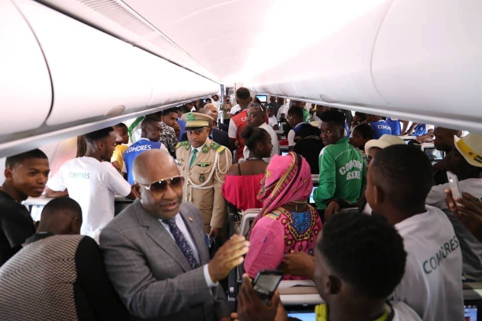 image Jeux des îles de l’Océan Indien 2019 / Le président Azali accompagne les athlètes à Maurice